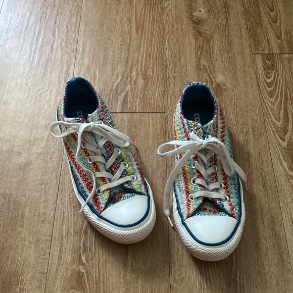 Tweed striped Converse All Star tennis shoes US size 5 - Picture 2 of 10
